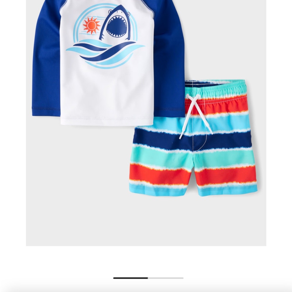 2T boys swim set, rashguard. The Children’s Place